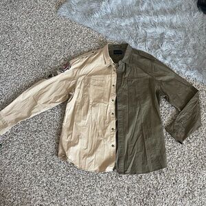 Sean John Prove Them Wrong Two Tone Button Up